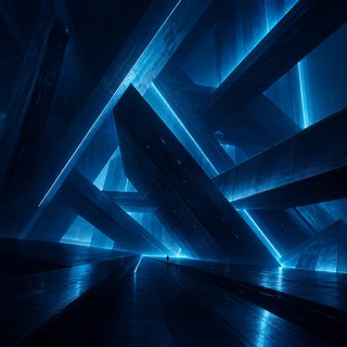 Abstract architectural form with strong lines