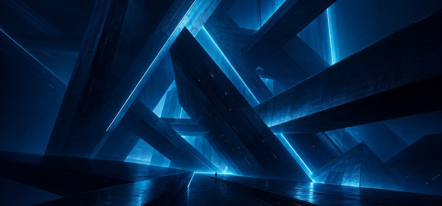 Abstract architectural form with strong lines